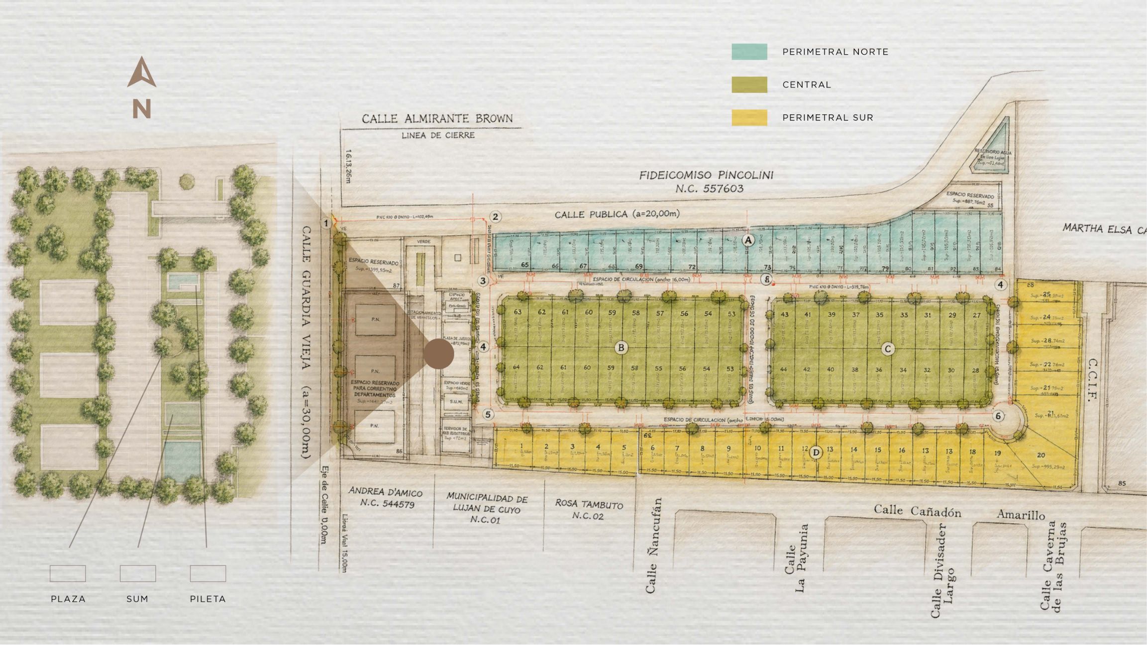 Masterplan ilustrado del barrio