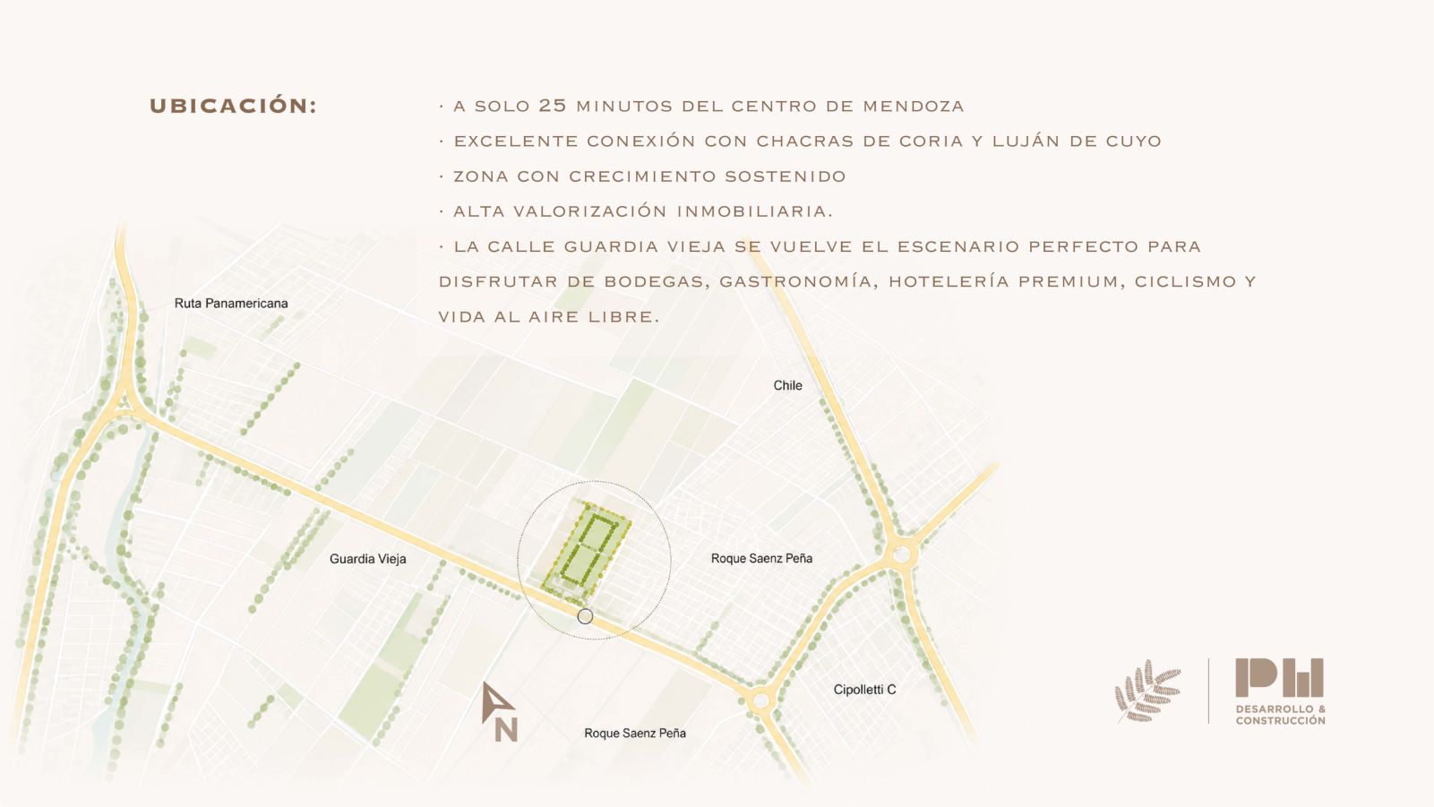 Mapa de ubicación del brochure